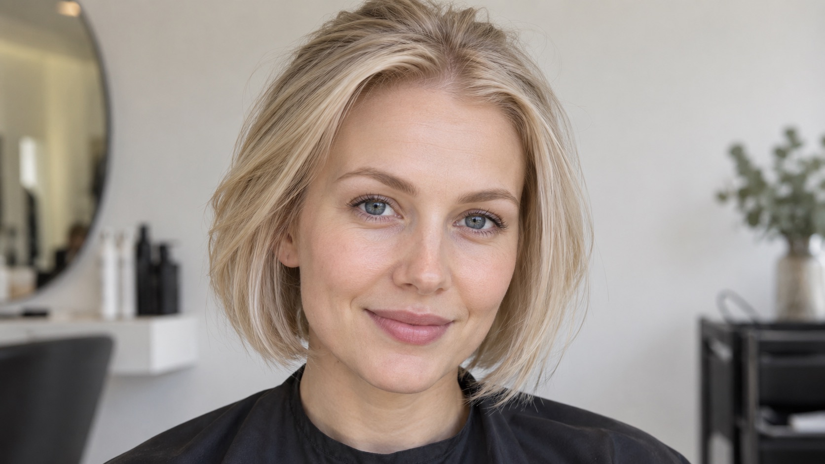 Деликатная Scandi hairline на светлом натуральном блонде