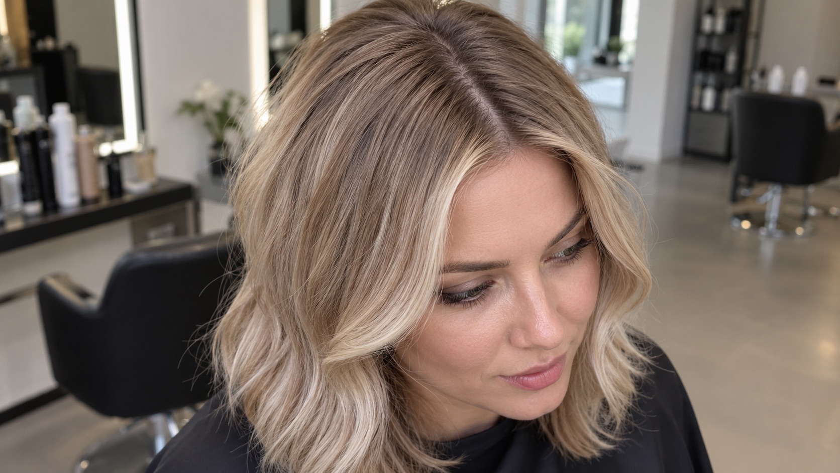Мягкая коррекция отросшей Scandi hairline с растушевкой корня
